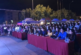 Lao students attending the ASEAN Cultural Festival, Christmas in 2016 and New Year 2017